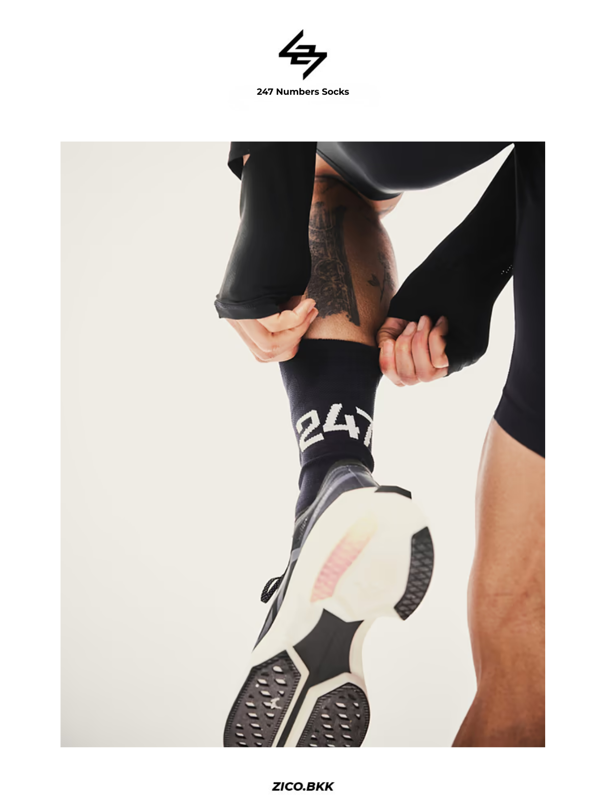 Represent 247 Numbers Socks - Represent Running Socks | ZICO.BKK