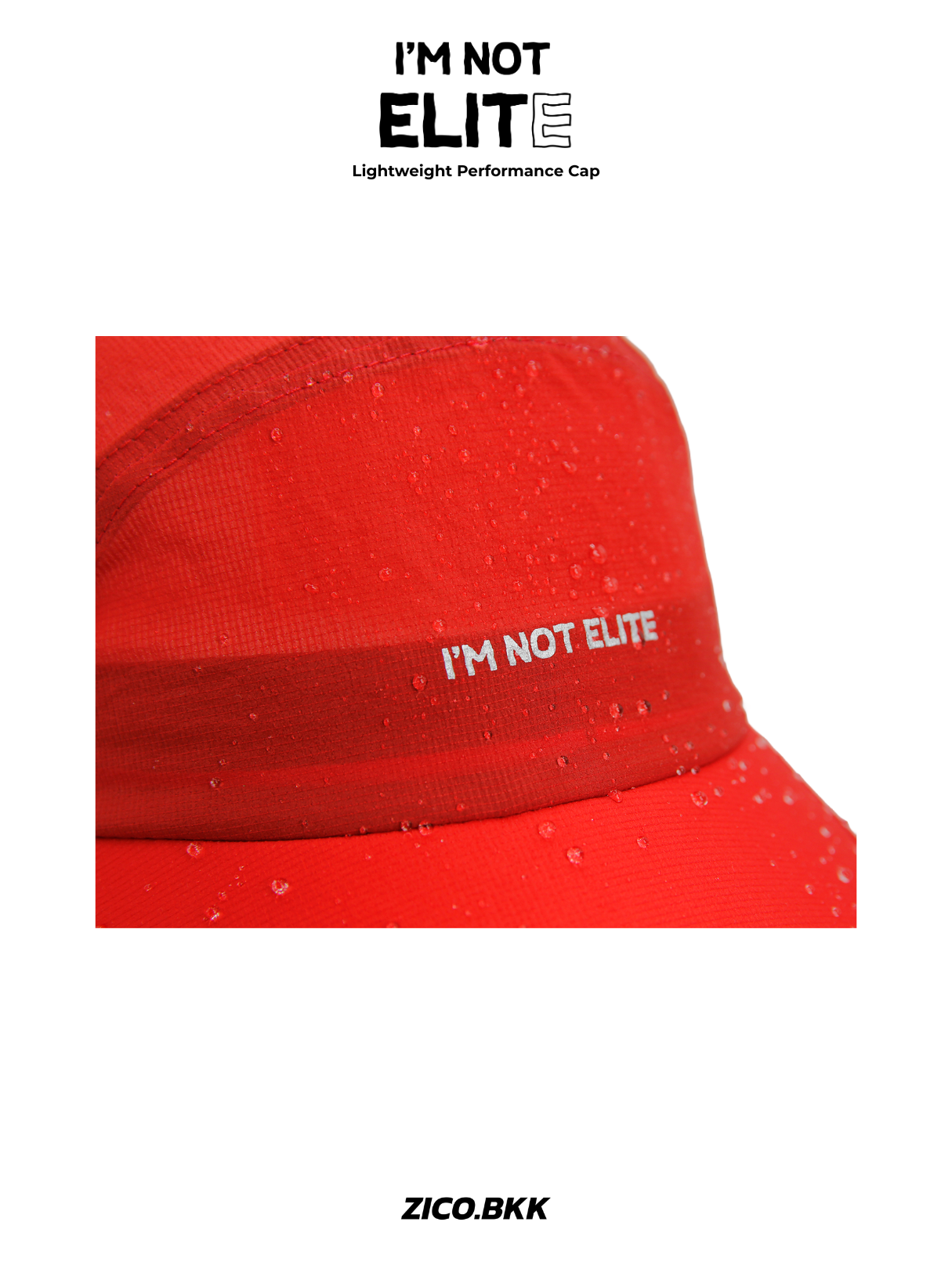 I’M NOT ELITE Lightweight Performance Cap - I'M NOT ELITE Cap | ZICO.BKK