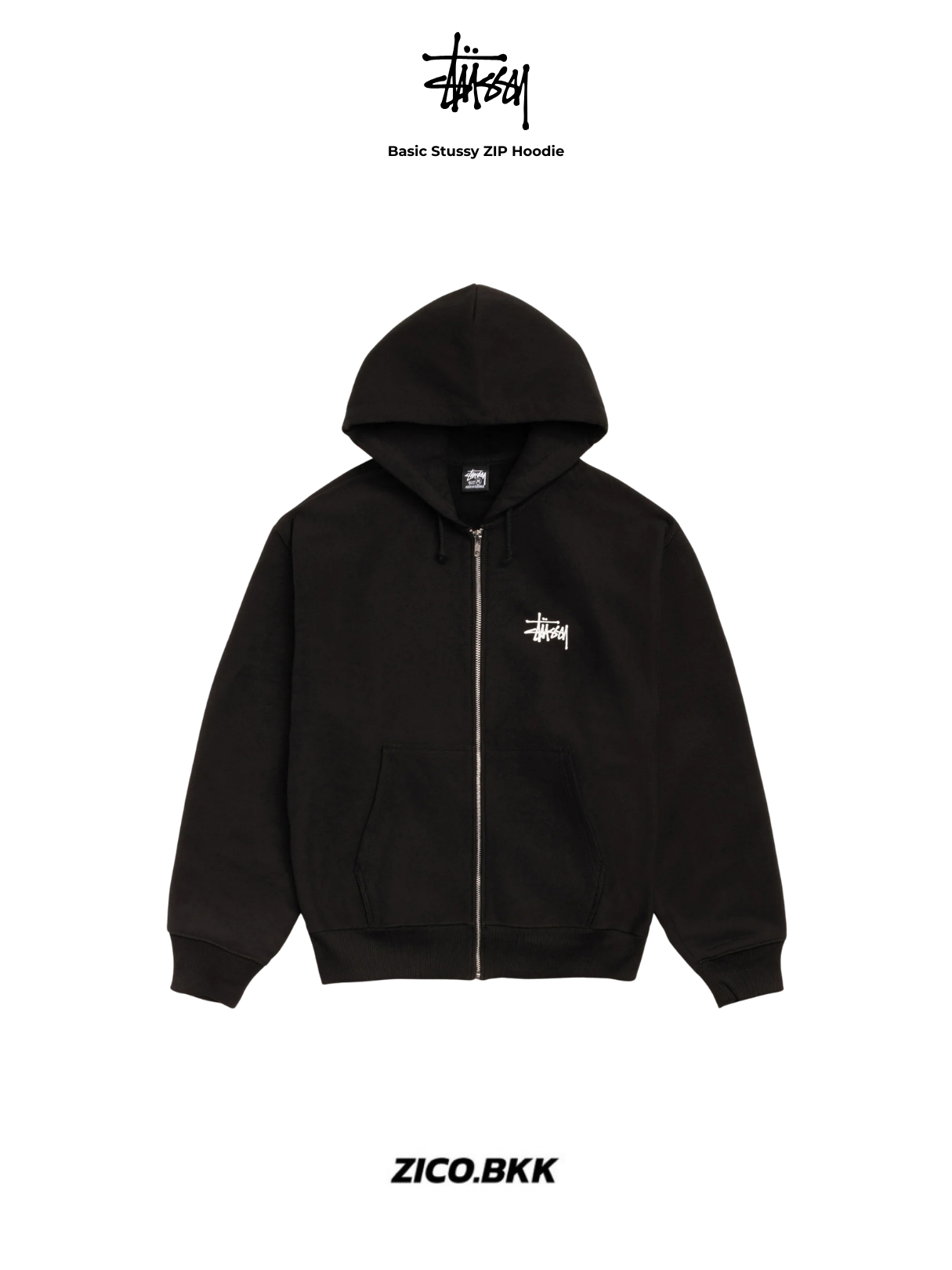 Stussy Basic Stussy ZIP Hoodie