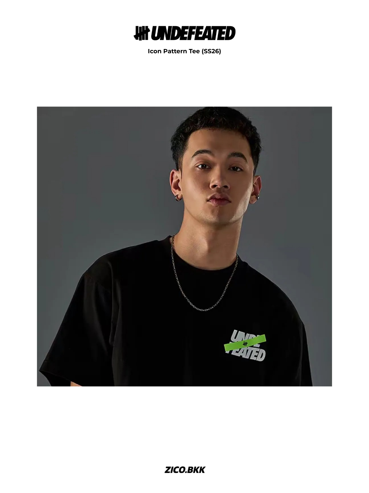 Undefeated Icon Pattern Tee (SS26) - Undefeated T-Shirt | ZICO.BKK