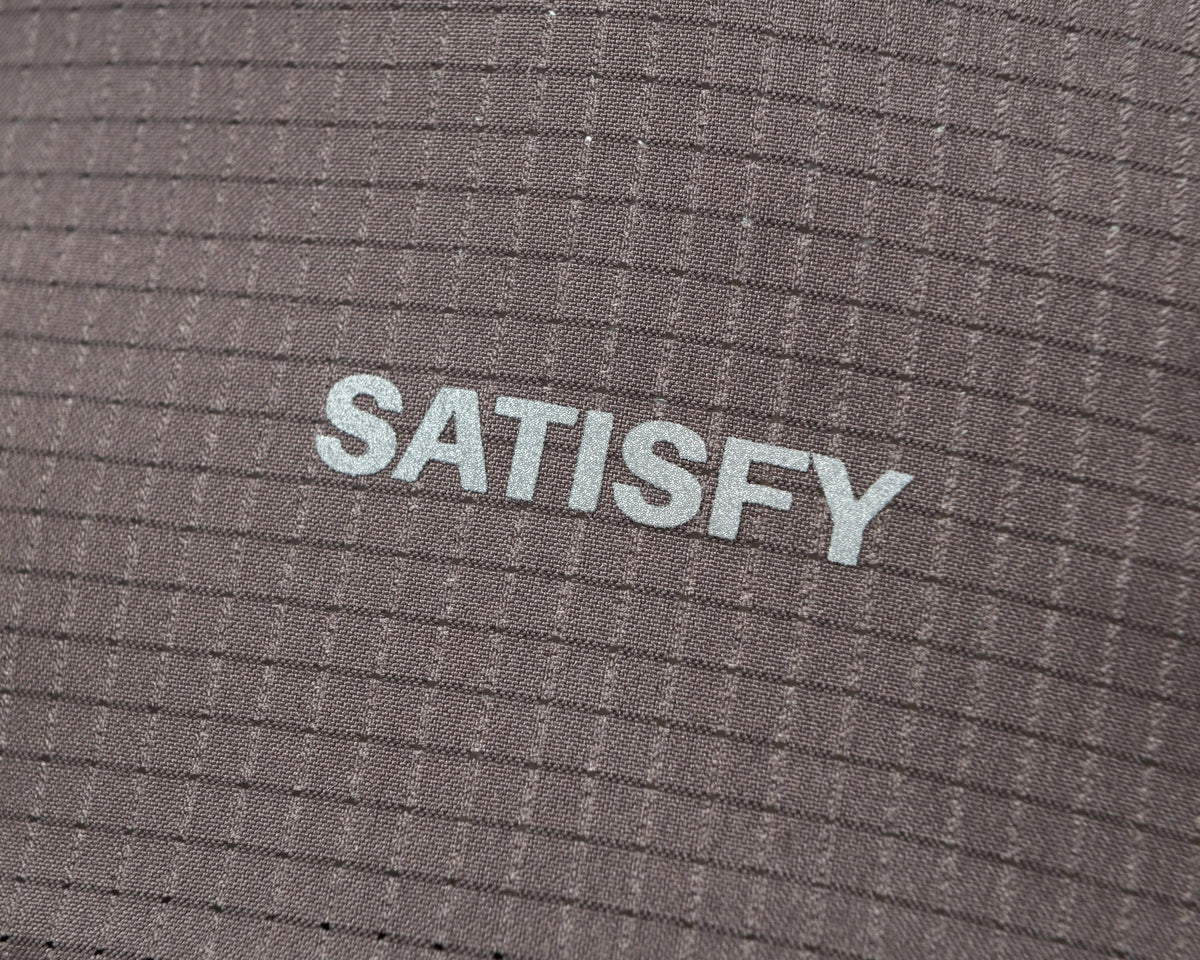 Satisfy Rippy Air Trail Cap - Rocky Road - Logo detail