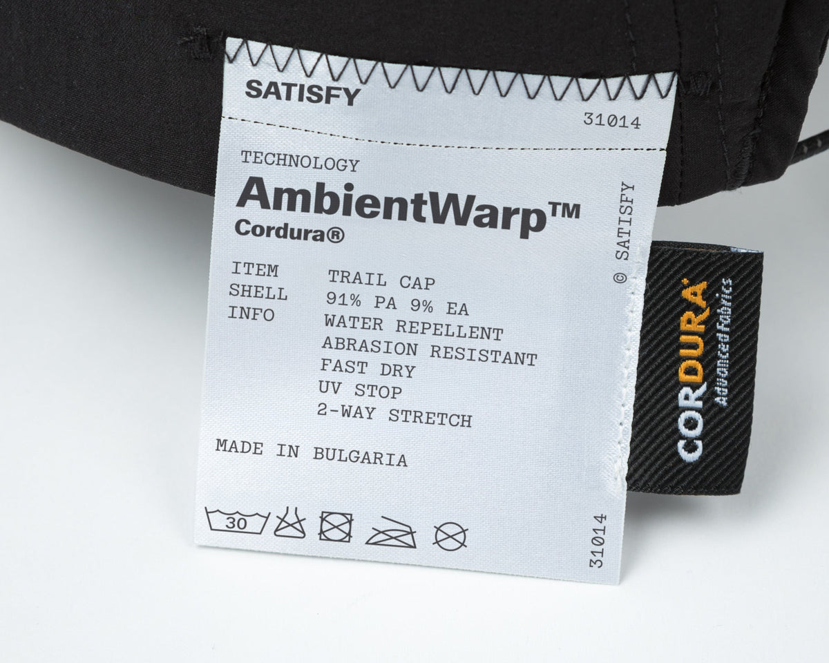 Satisfy AmbientWarp Cordura Trail Cap - Black - original official view 8