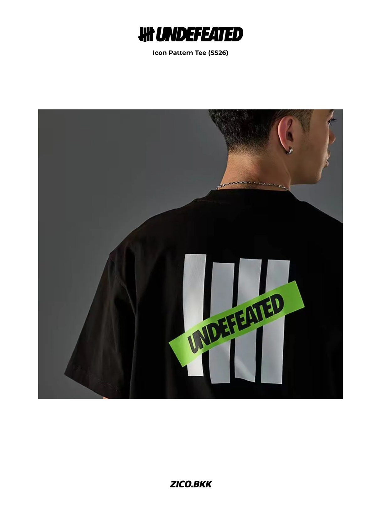 Undefeated Icon Pattern Tee (SS26) - Undefeated T-Shirt | ZICO.BKK