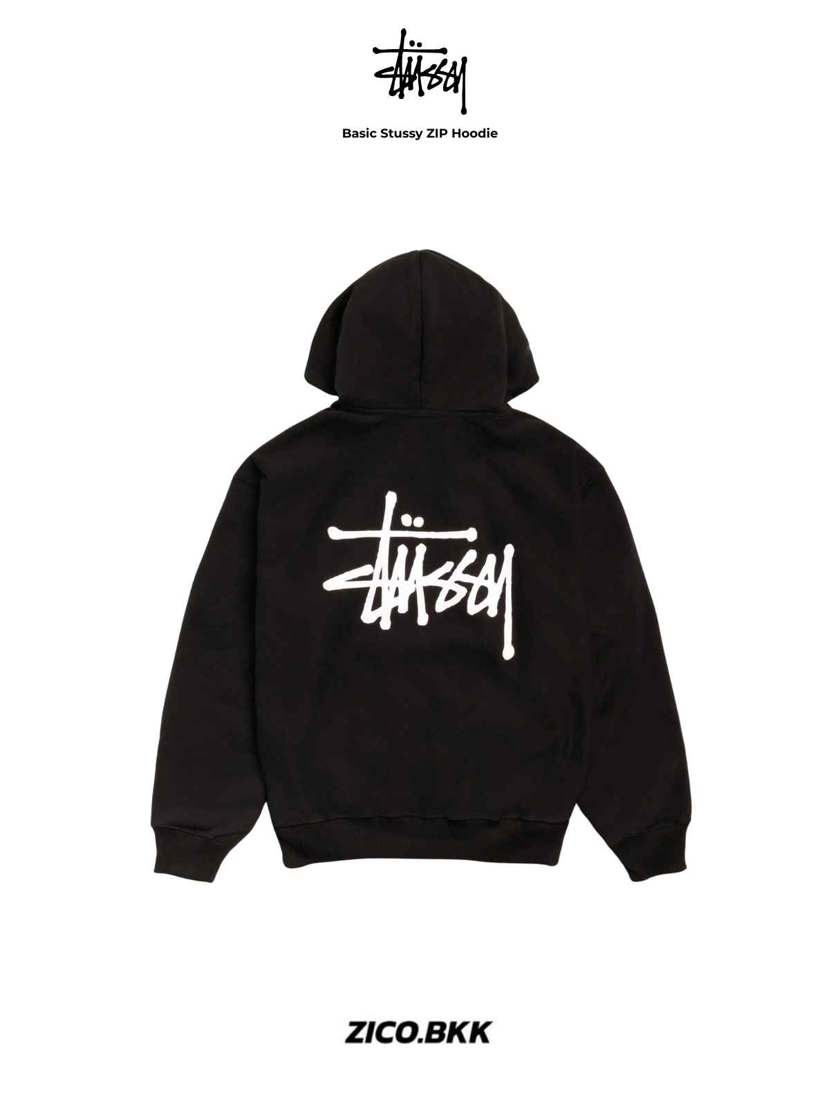 Stussy Basic Stussy ZIP Hoodie