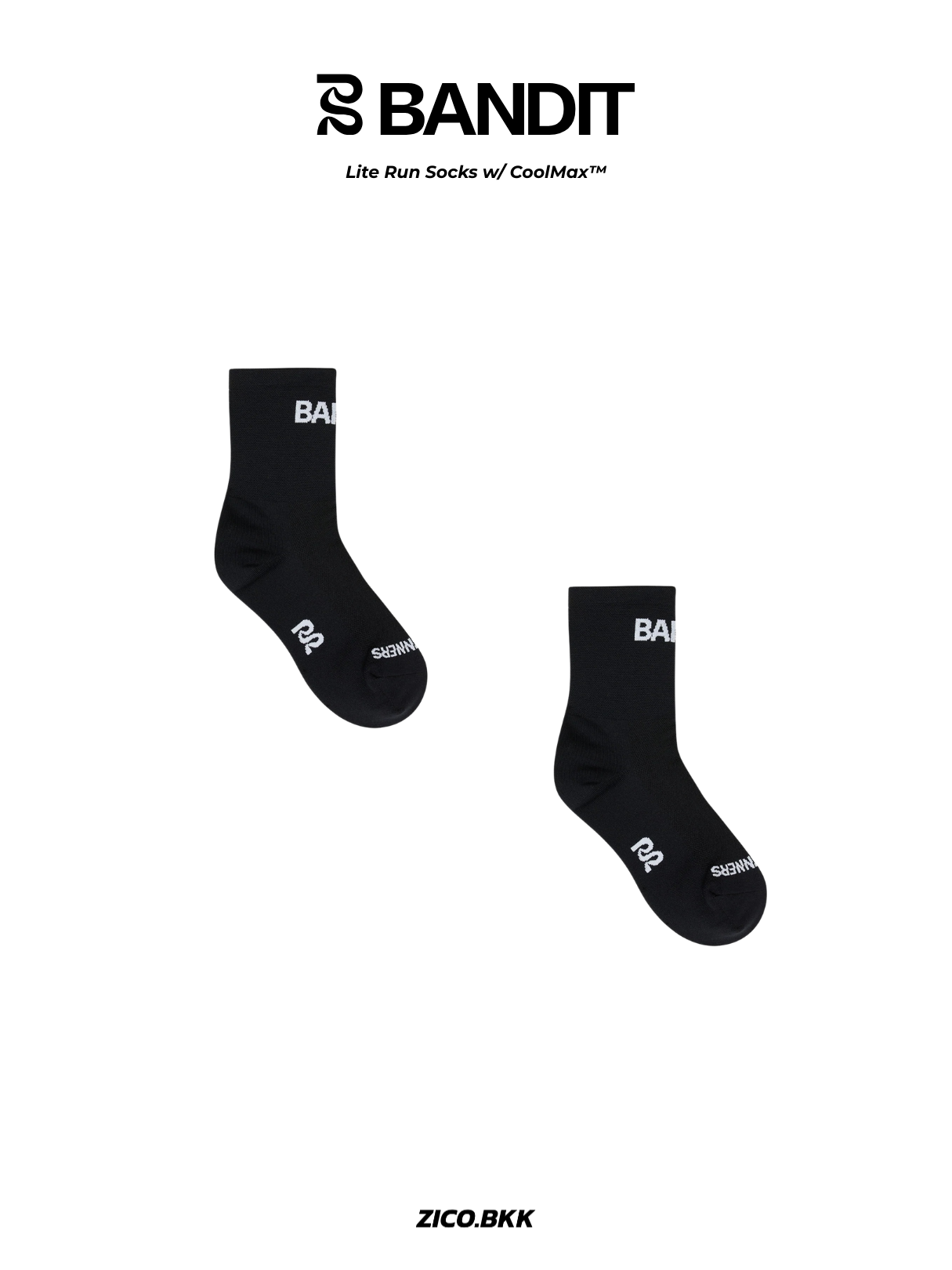 Bandit Lite Run Socks w/CoolMax™ - Bandit Running Running Socks | ZICO.BKK