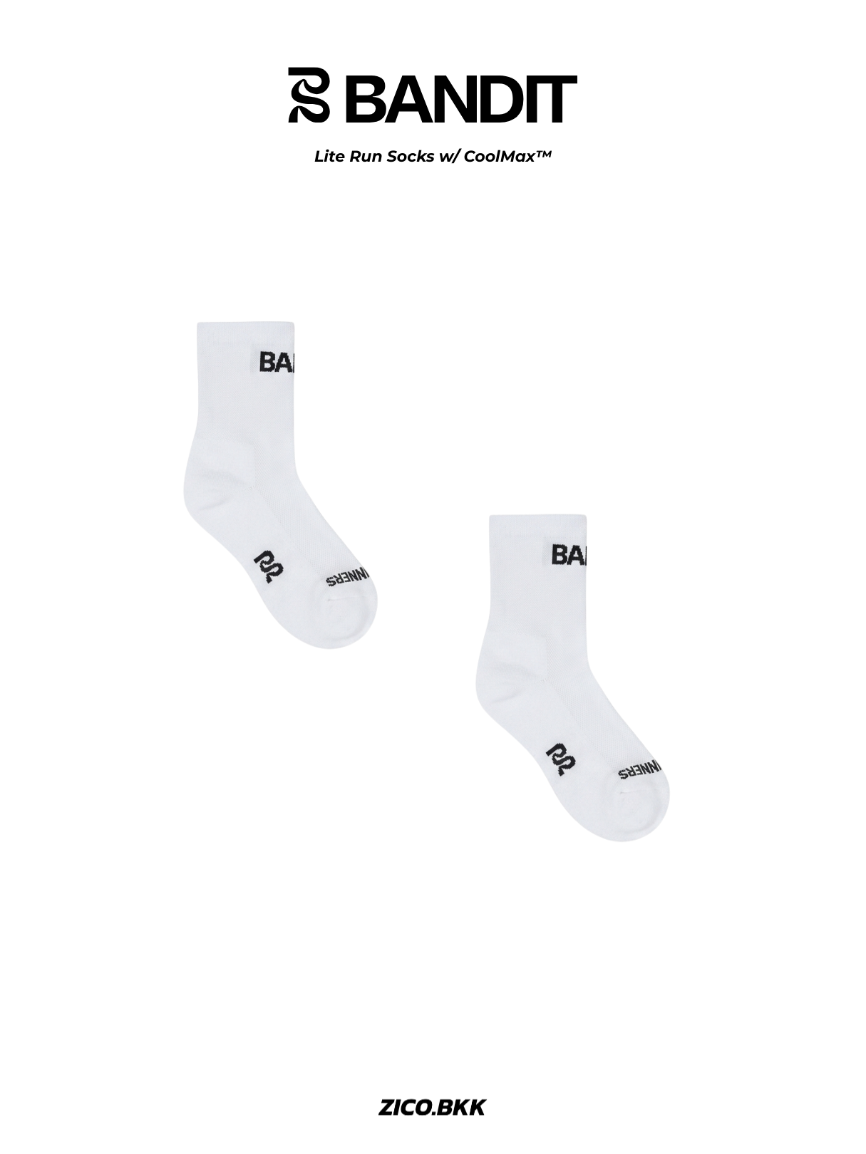 Bandit Lite Run Socks w/CoolMax™ - Bandit Running Running Socks | ZICO.BKK