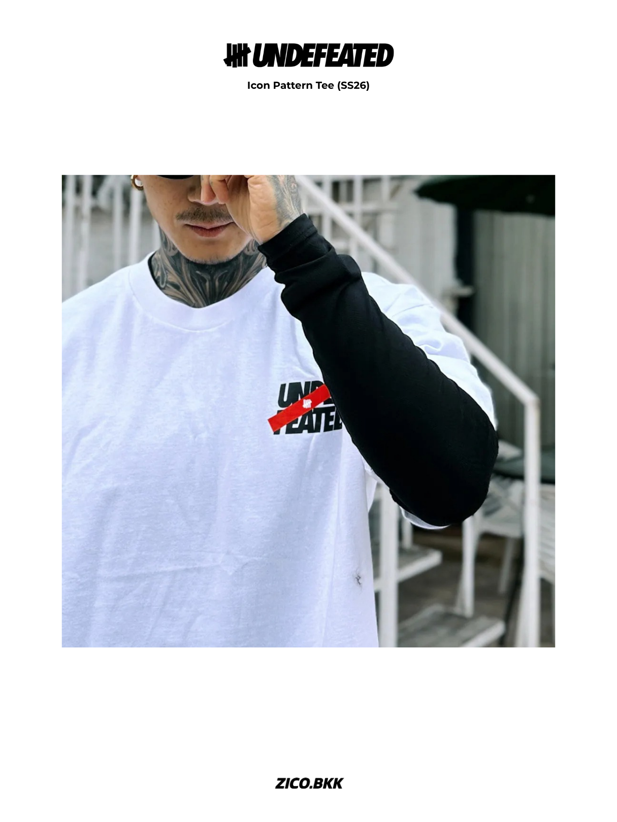 Undefeated Icon Pattern Tee (SS26) - Undefeated T-Shirt | ZICO.BKK