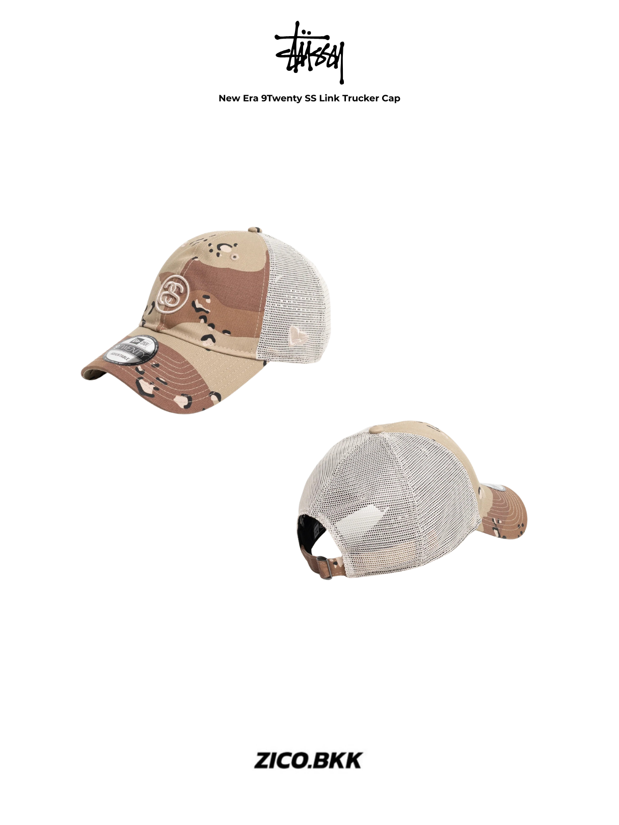 Stussy New Era 9Twenty SS Link Trucker Cap - Stussy Trucker Cap | ZICO.BKK