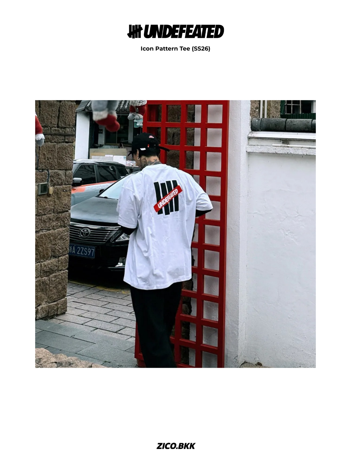 Undefeated Icon Pattern Tee (SS26) - Undefeated T-Shirt | ZICO.BKK