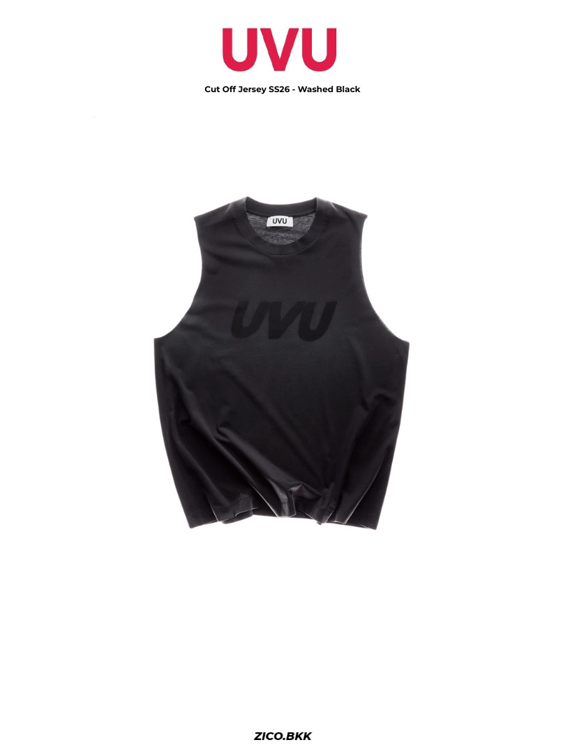 UVU Cut Off Jersey SS26 - Washed Black