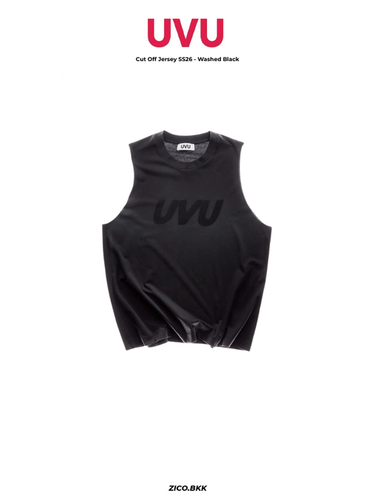 UVU Cut Off Jersey SS26 - Washed Black