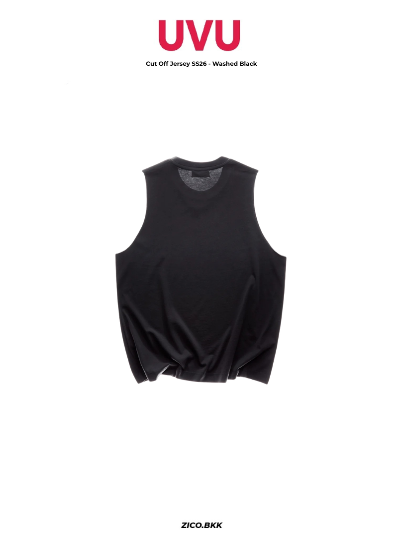 UVU Cut Off Jersey SS26 - Washed Black