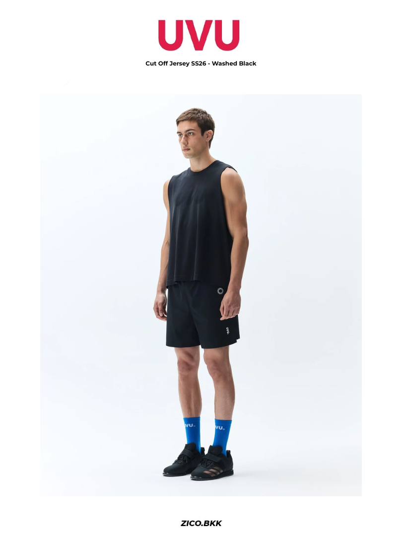 UVU Cut Off Jersey SS26 - Washed Black