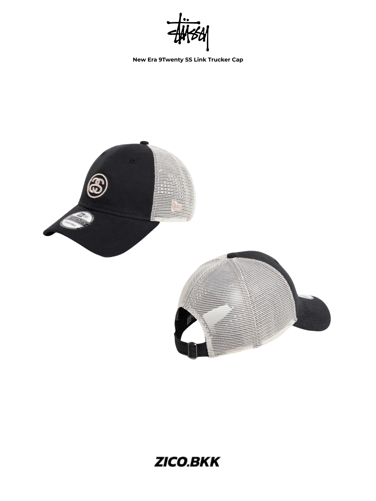 Stussy New Era 9Twenty SS Link Trucker Cap - Stussy Trucker Cap | ZICO.BKK
