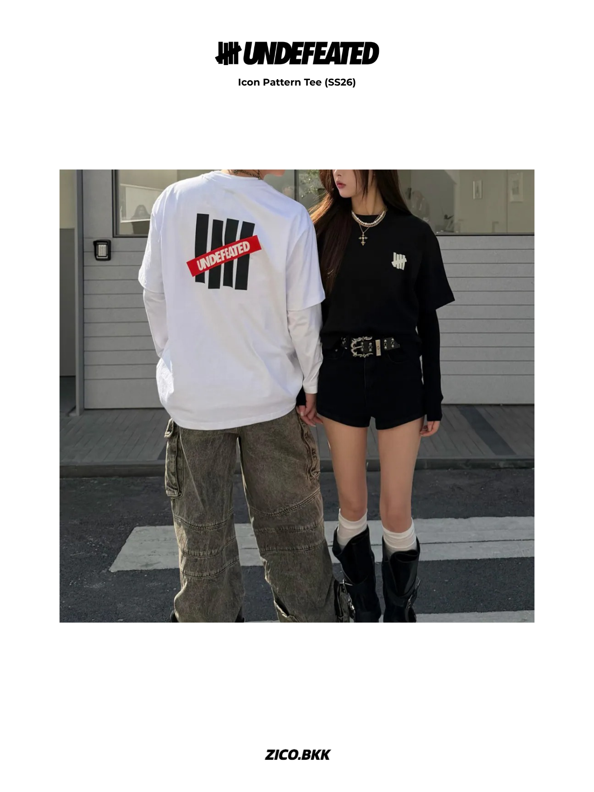 Undefeated Icon Pattern Tee (SS26) - Undefeated T-Shirt | ZICO.BKK