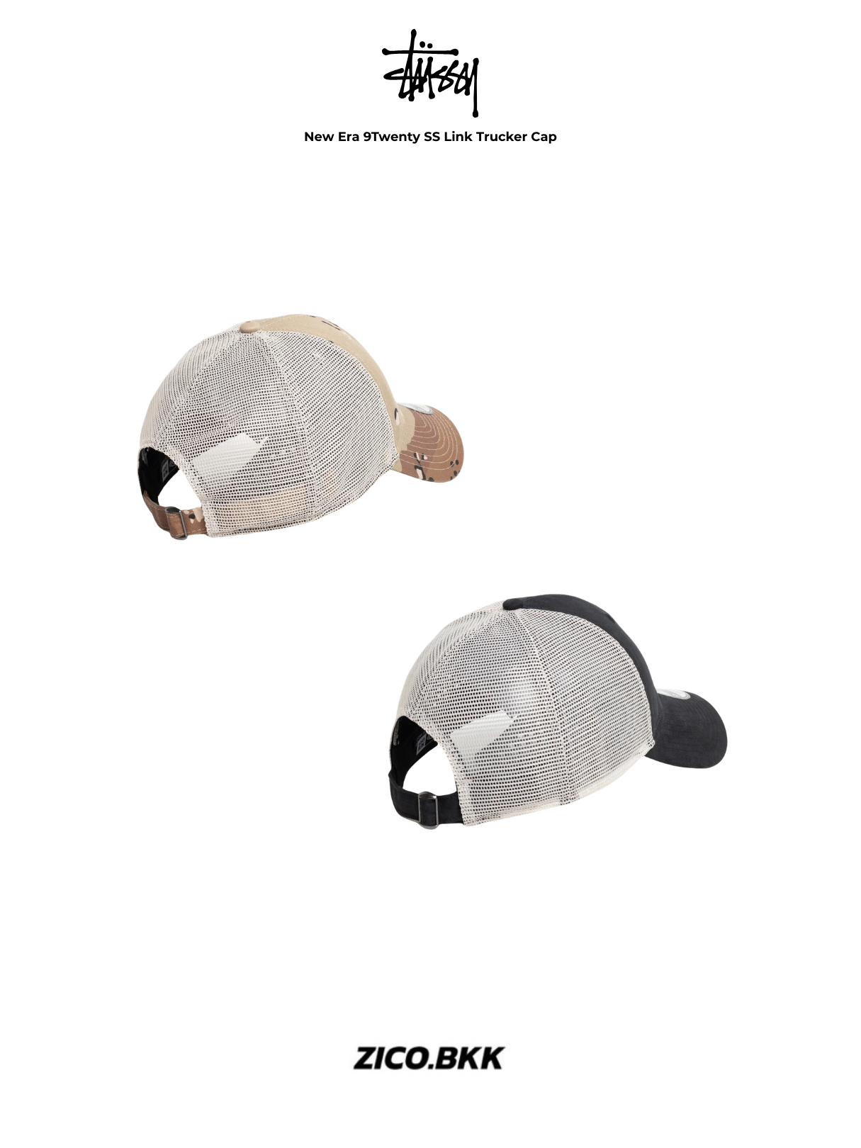 Stussy New Era 9Twenty SS Link Trucker Cap - Stussy Trucker Cap | ZICO.BKK