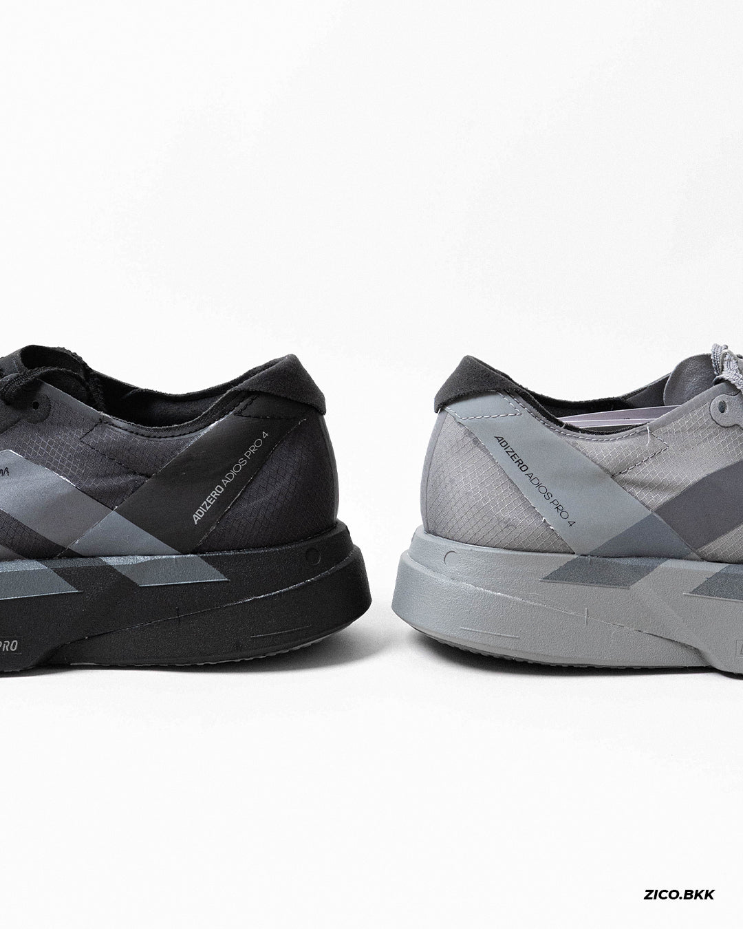 Adidas x SATISFY Adizero Adios Pro 4 Black heel detail - ZICO.BKK
