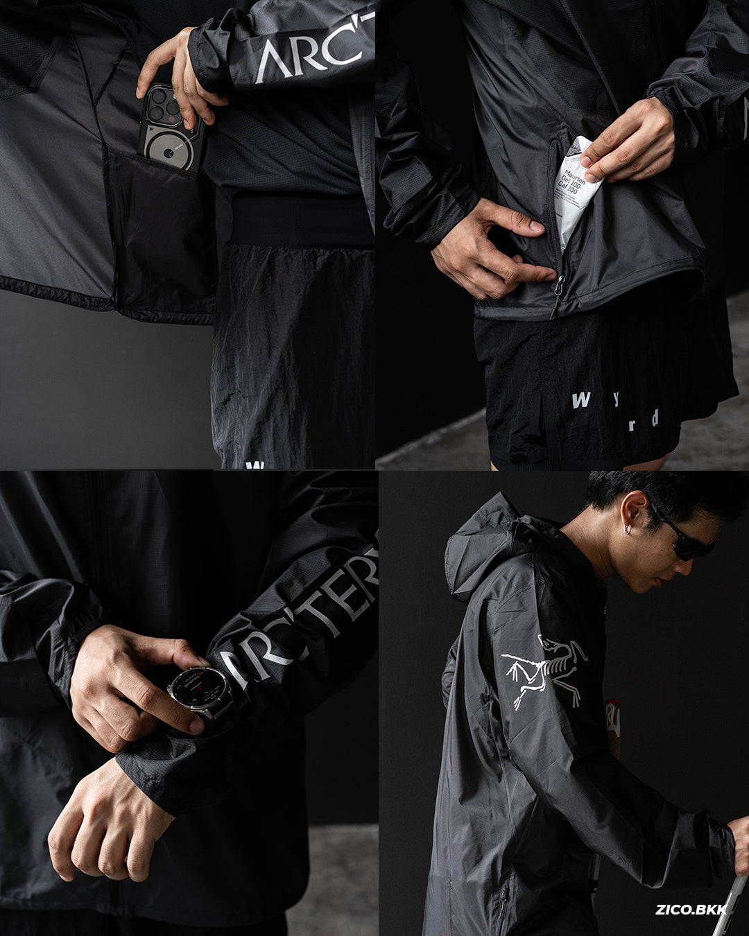 Arc'teryx Norvan Windshell Hoody Men's - Black/Graphite