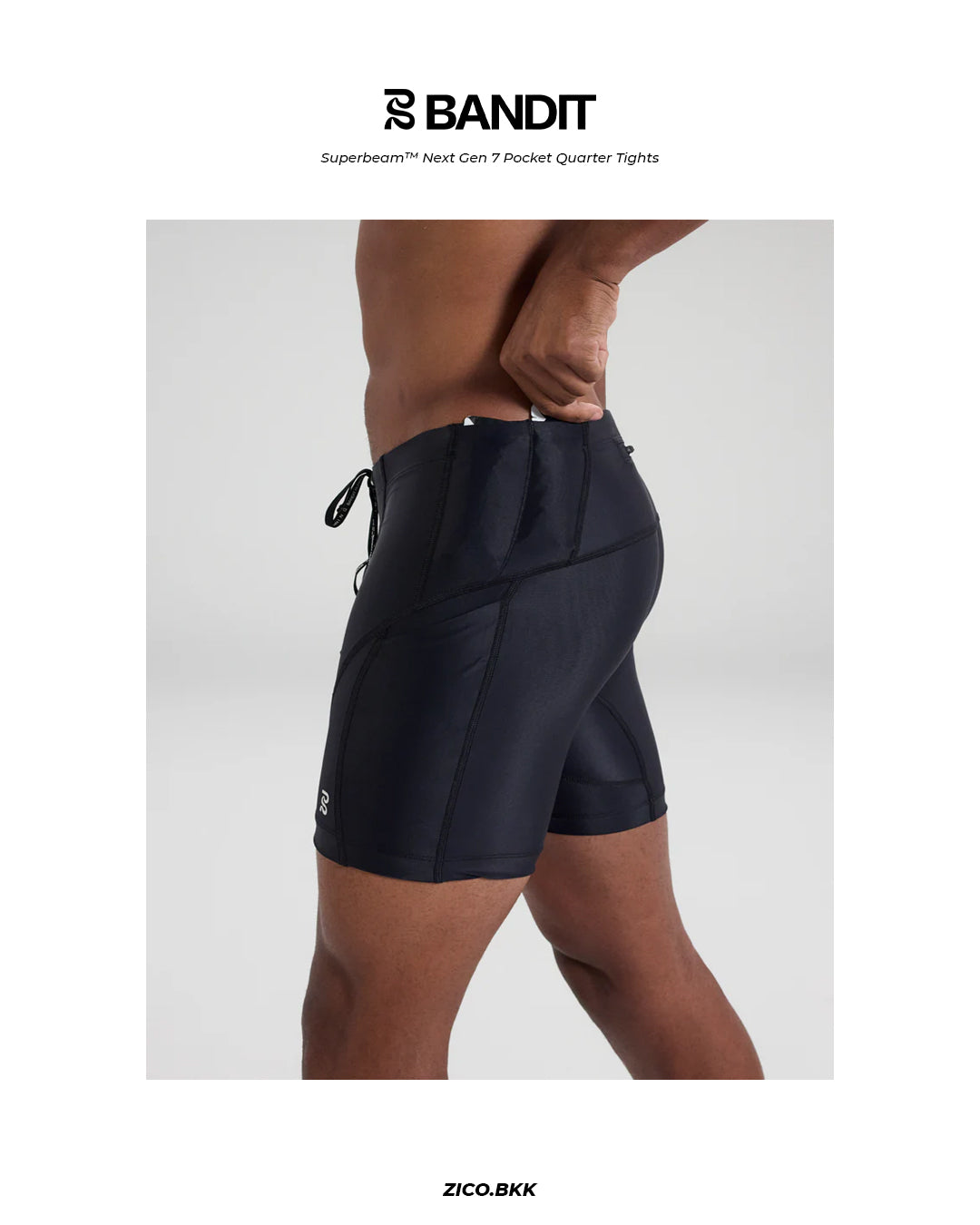 Bandit Superbeam™ Next Gen 7 Pocket Quarter Tight (Black)