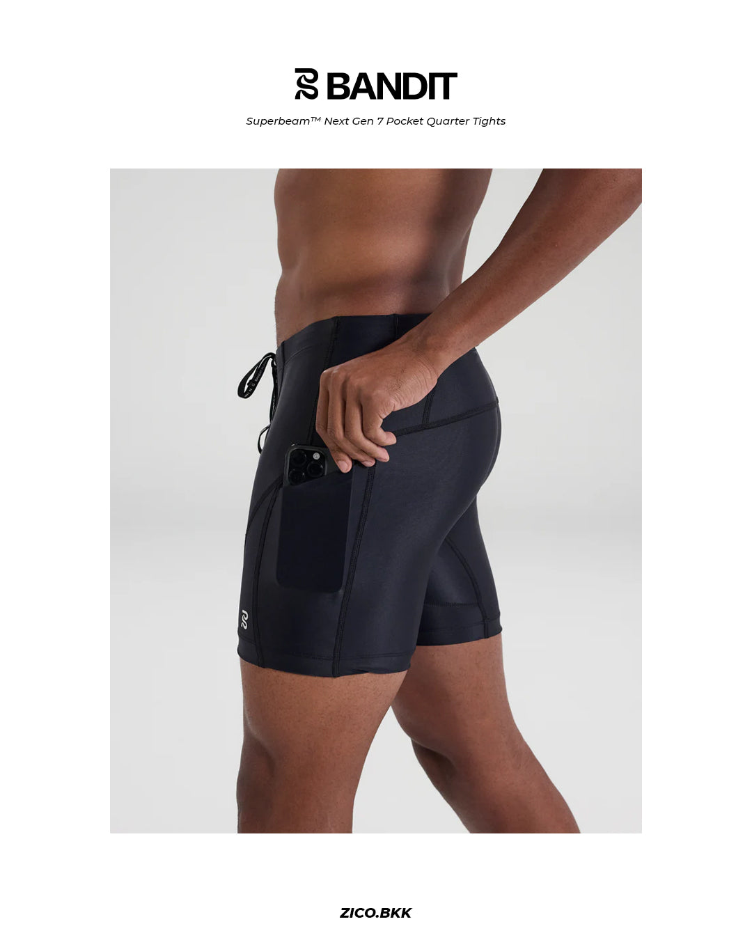 Bandit Superbeam™ Next Gen 7 Pocket Quarter Tight (Black)