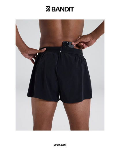 Bandit Men’s 3" Splitty Shorts (Black)