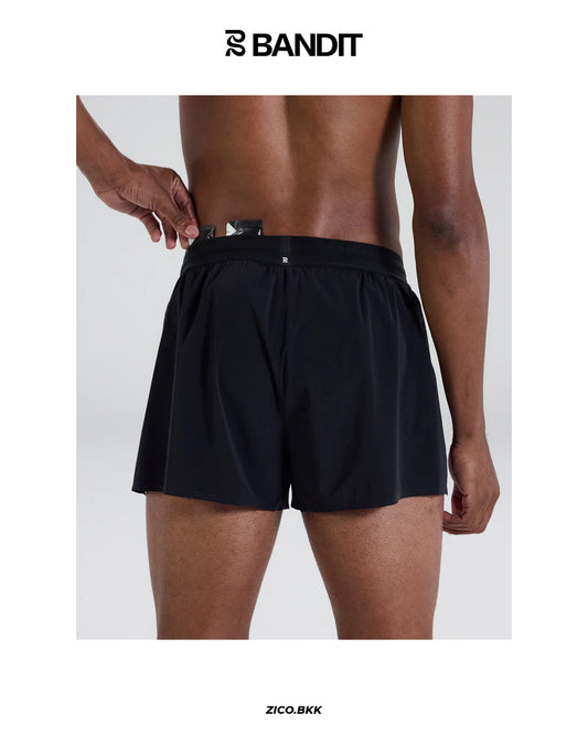 Bandit Men’s 3" Splitty Shorts (Black)