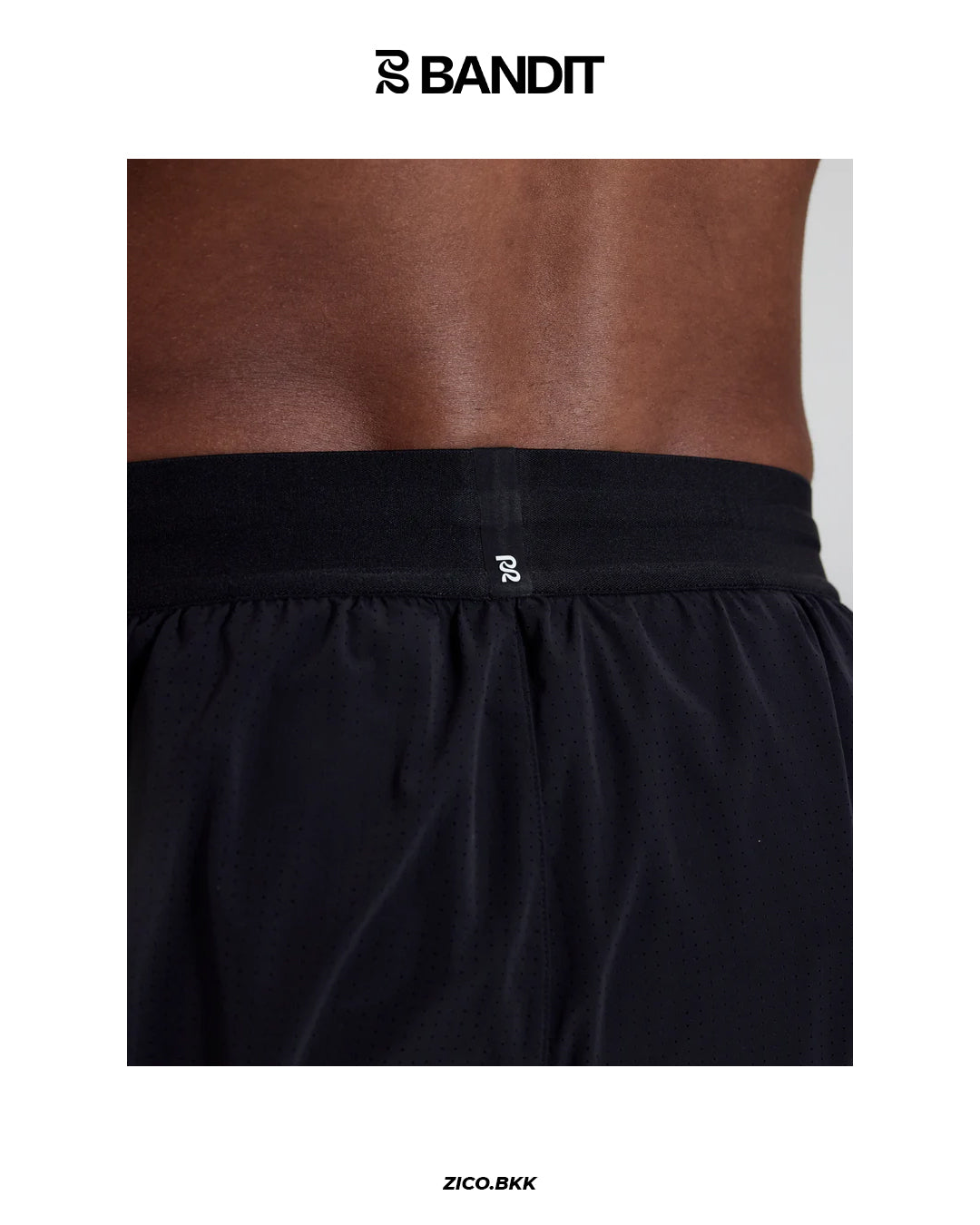 Bandit Men’s 3" Splitty Shorts (Black)