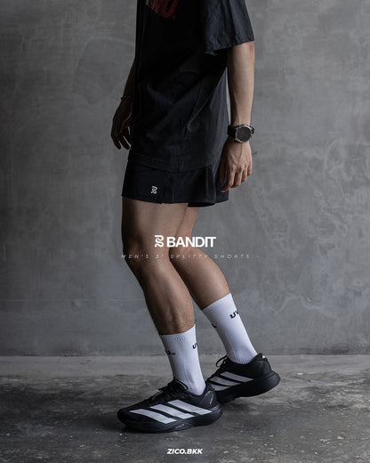 Bandit Men’s 3" Splitty Shorts (Black)