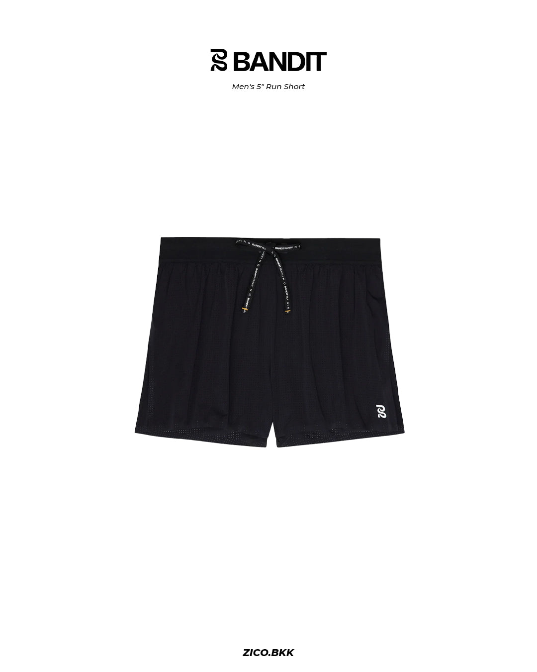 Bandit Vento Men’s 5" Run Shorts (Black)