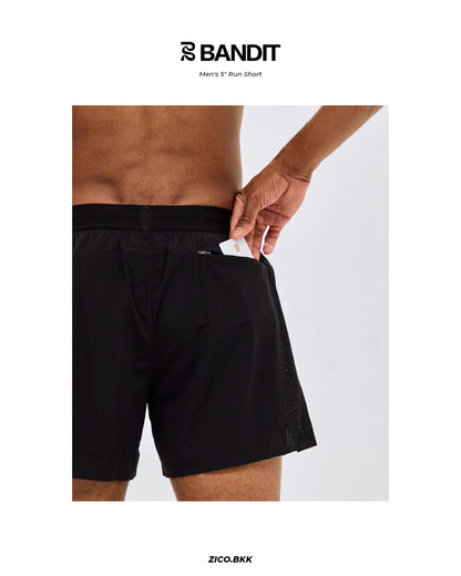 Bandit Vento Men’s 5" Run Shorts (Black)