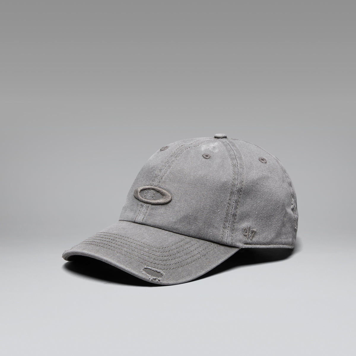 Oakley '47 Reserve Distressed Cap - Granite Gray - Official single-colour product view (FOS902306-26Y)