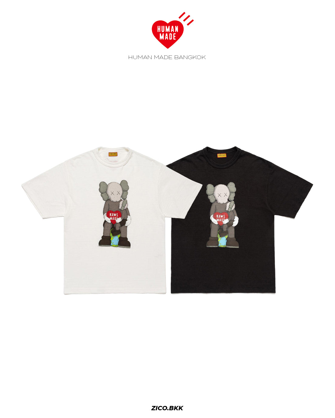 Human Made Kaws Made Heart Graphic T-Shirt [Bangkok Exclusive] (XX31TE003)