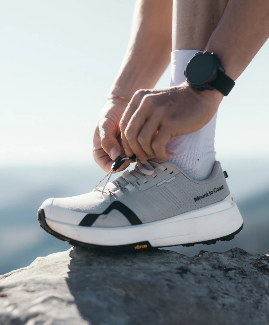 Mount to Coast M1 - Oatmeal trail running detail - official lifestyle image 02 | ZICO.BKK