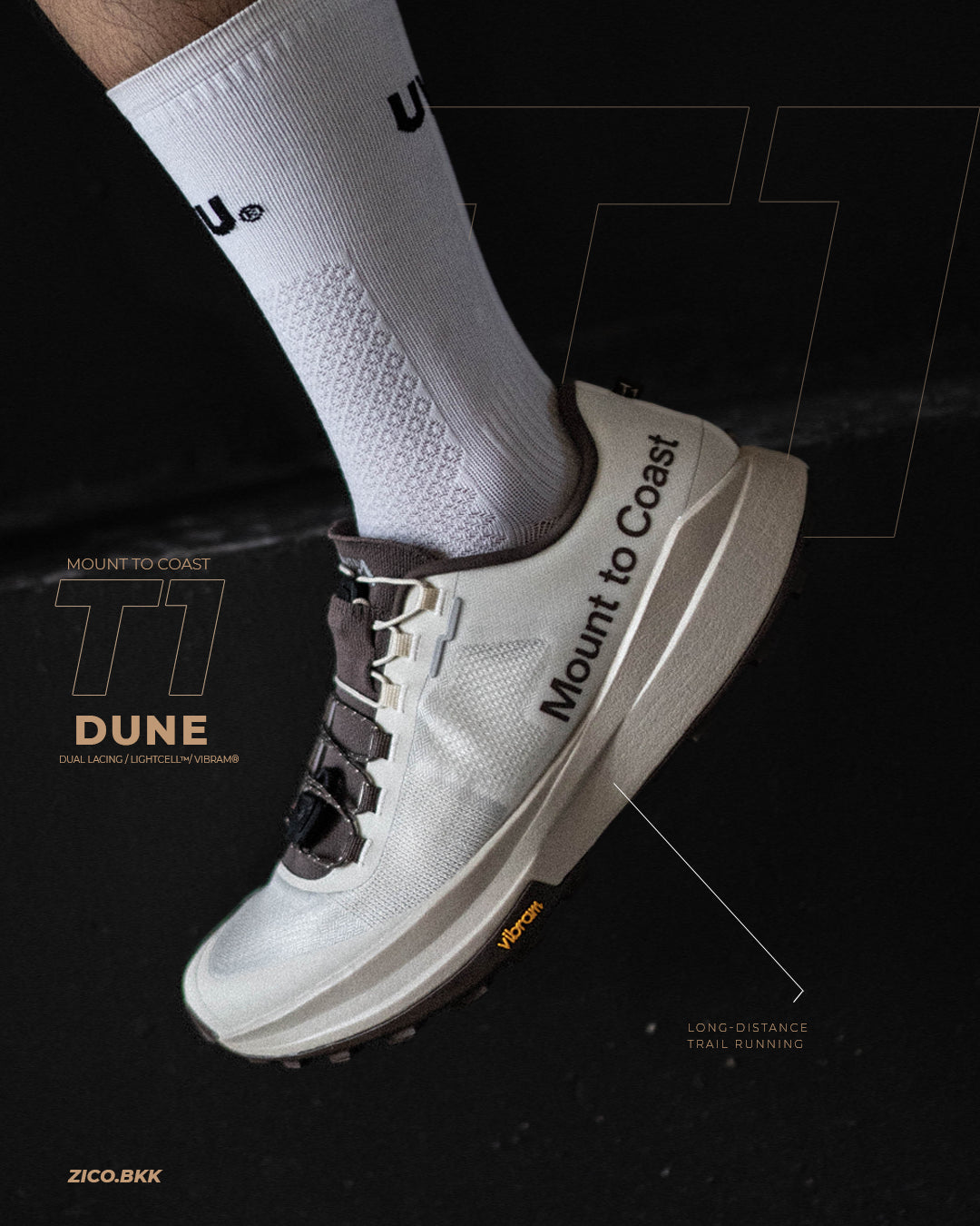 Mount to Coast T1 - Dune - Mount to Coast Trail Running Shoes | ZICO.BKK