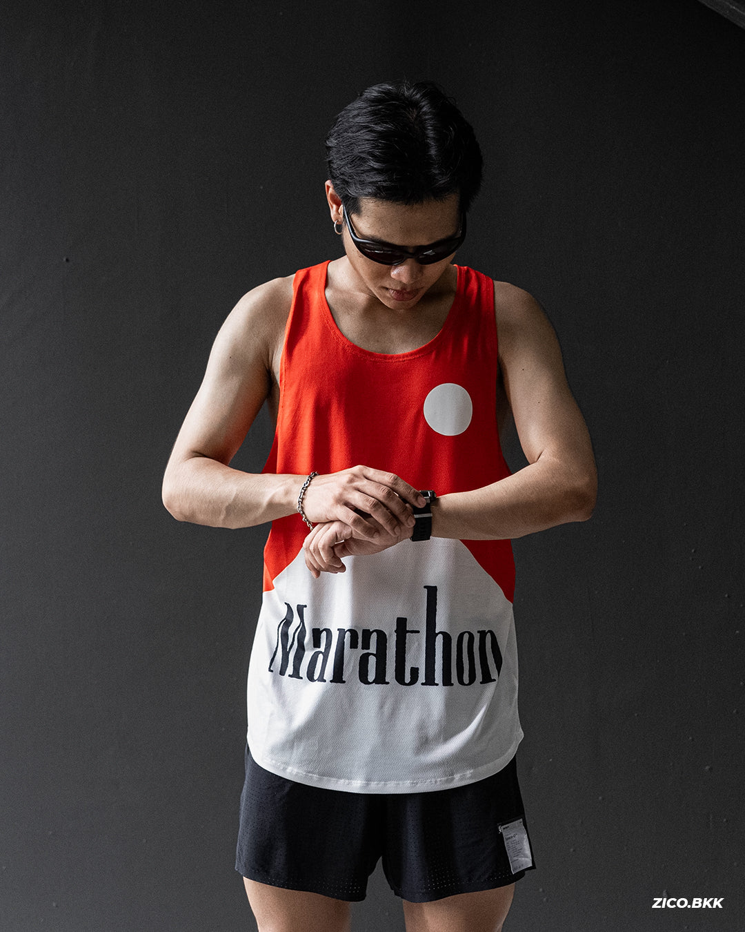 Participation Marathon Red V2 Singlet