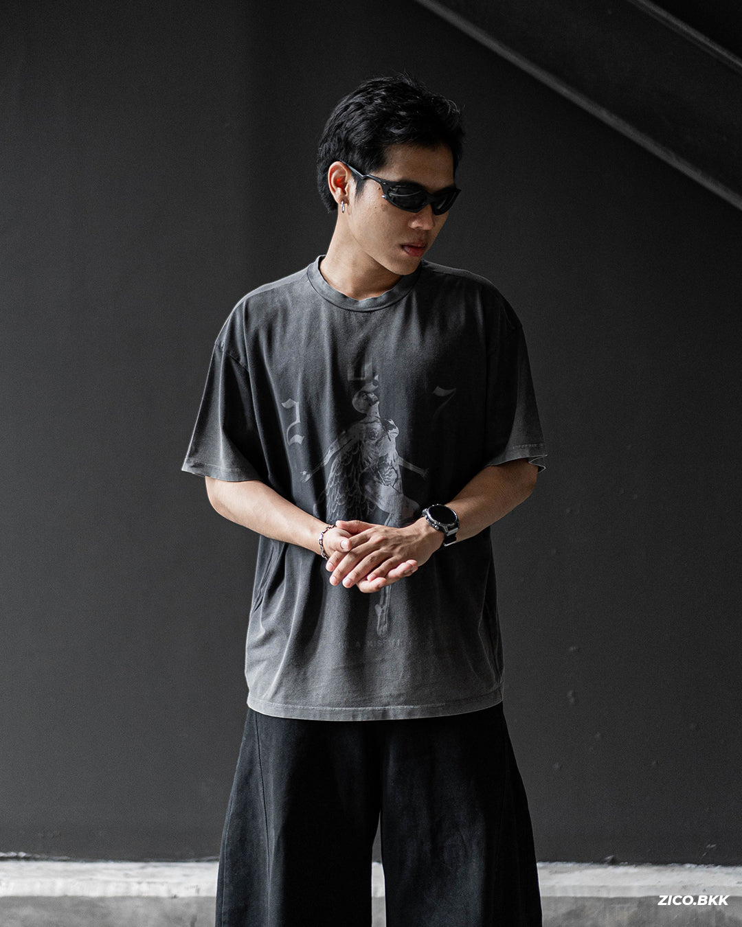 Represent 247 Fallen Angel Graphic T-Shirt - Vintage Black