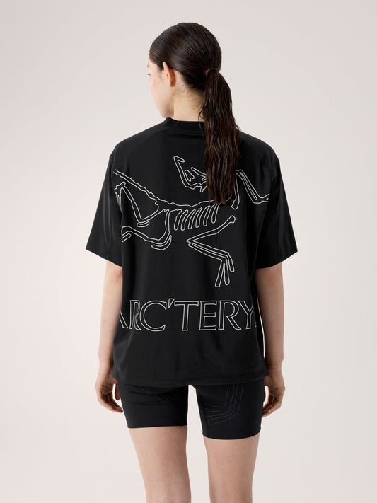 Arc'teryx Subida SS Tee Women's Black / Arctic Silk back view