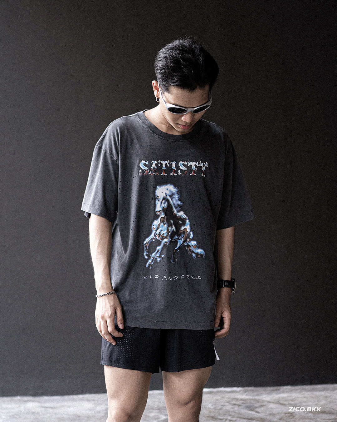 Satisfy MothTech™ T‑Shirt (Horse Wild Free) - Satisfy Running T-Shirt | ZICO.BKK