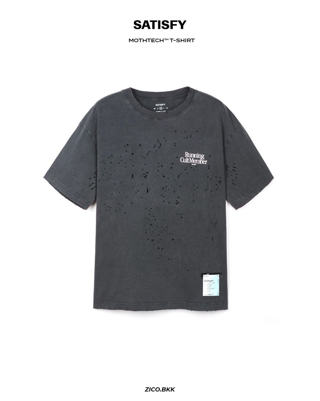 Satisfy Running Cult Member プリント Tシャツ 3 Satisfy MothTech™ T-Shirt | Running CultMember | ZICO.BKK – zico.bkk