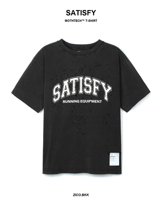 Satisfy MothTech T-Shirt Running Equipment Aged Black front product from SATISFY web source - ZICO.BKK