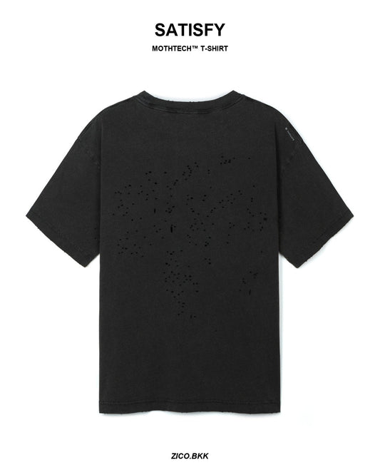 Satisfy MothTech T-Shirt Running Equipment Aged Black back product from SATISFY web source - ZICO.BKK
