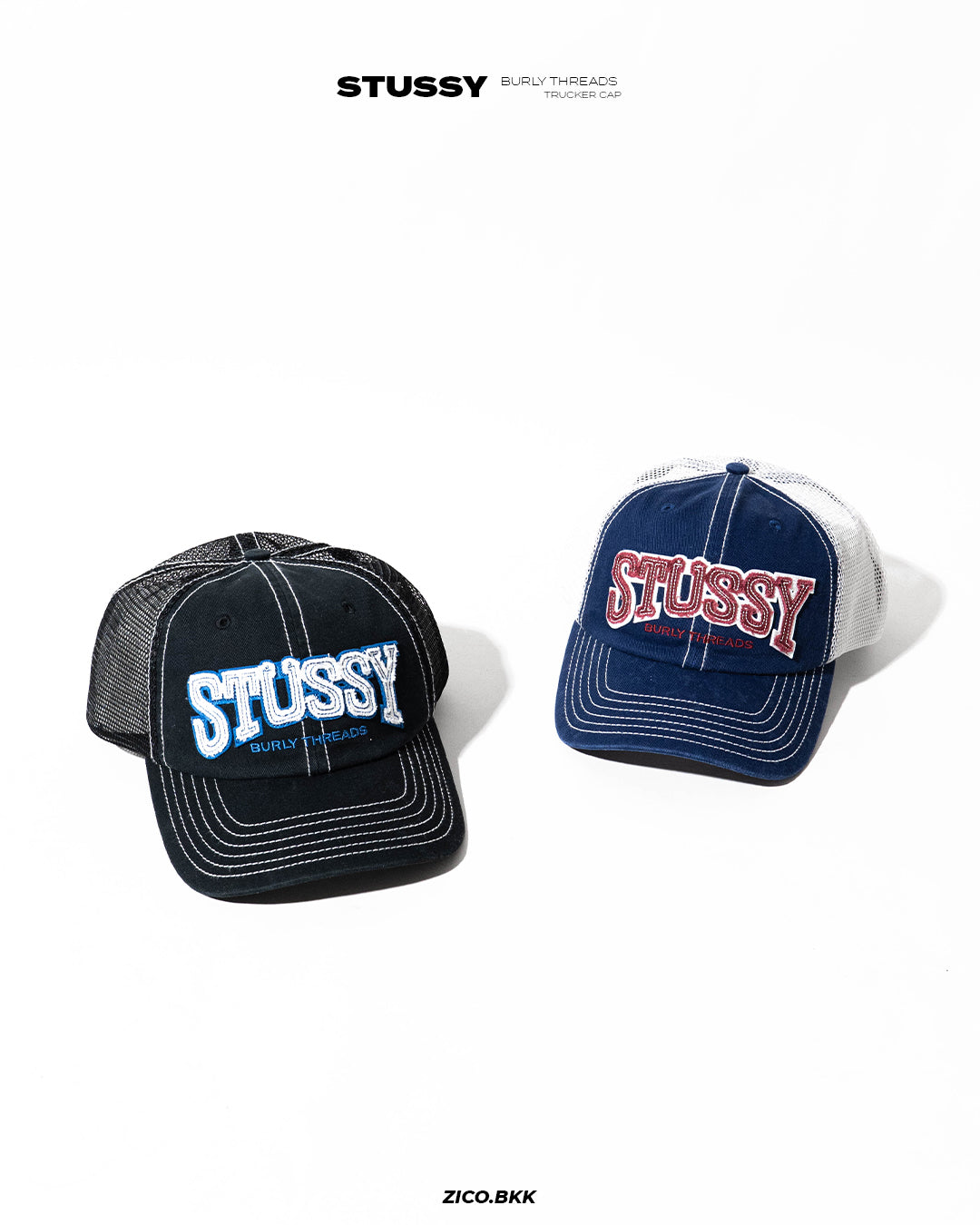 Stussy Burly Threads Trucker Cap | Trucker Cap | ZICO.BKK – zico.bkk