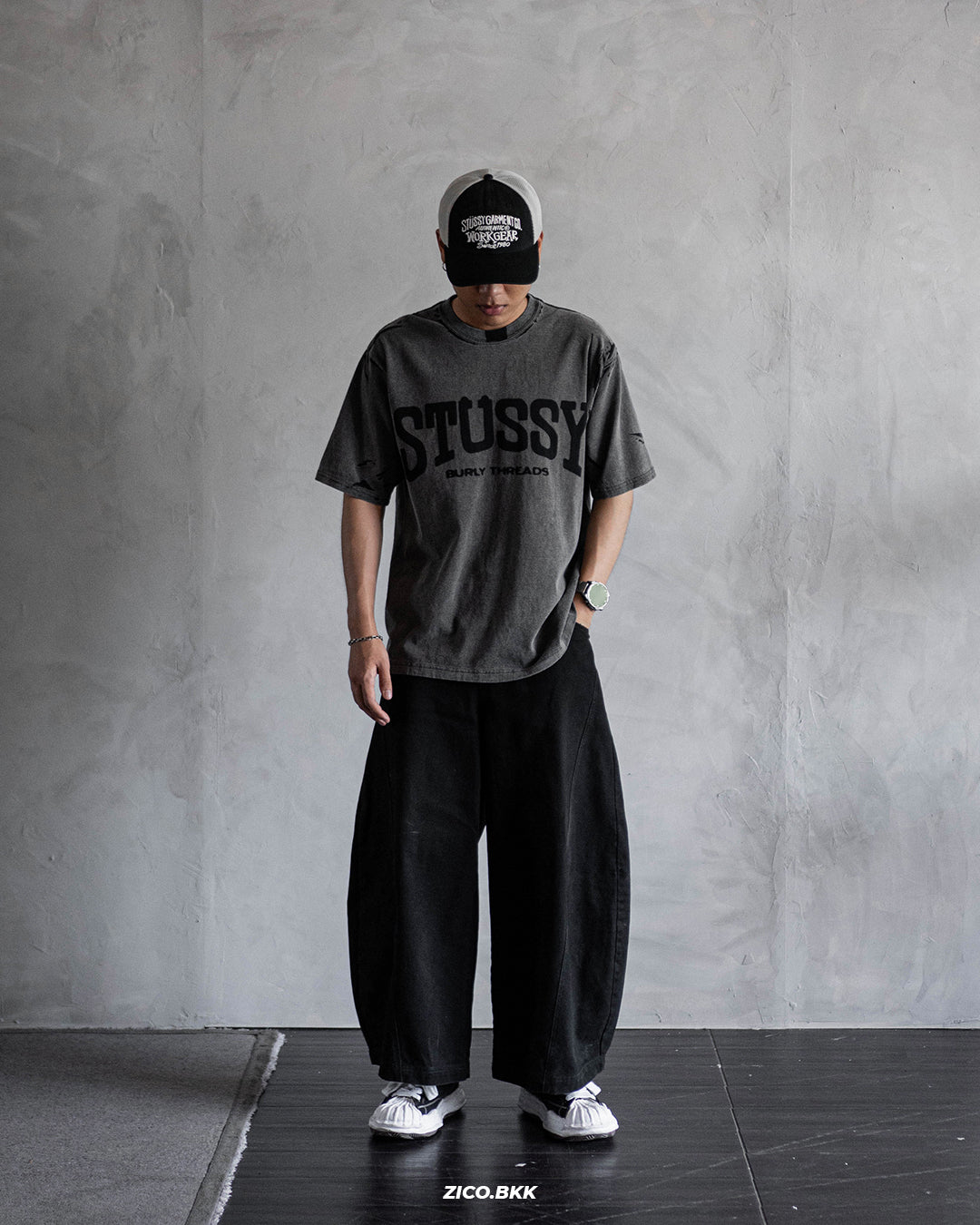Stussy Burly Stone Washed Tee - Stussy T-Shirt | ZICO.BKK