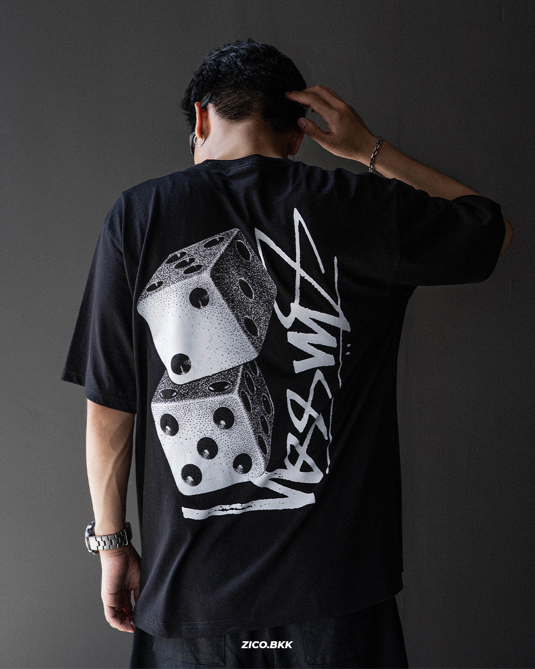 Stussy Tall Dice Tee (Black/White)