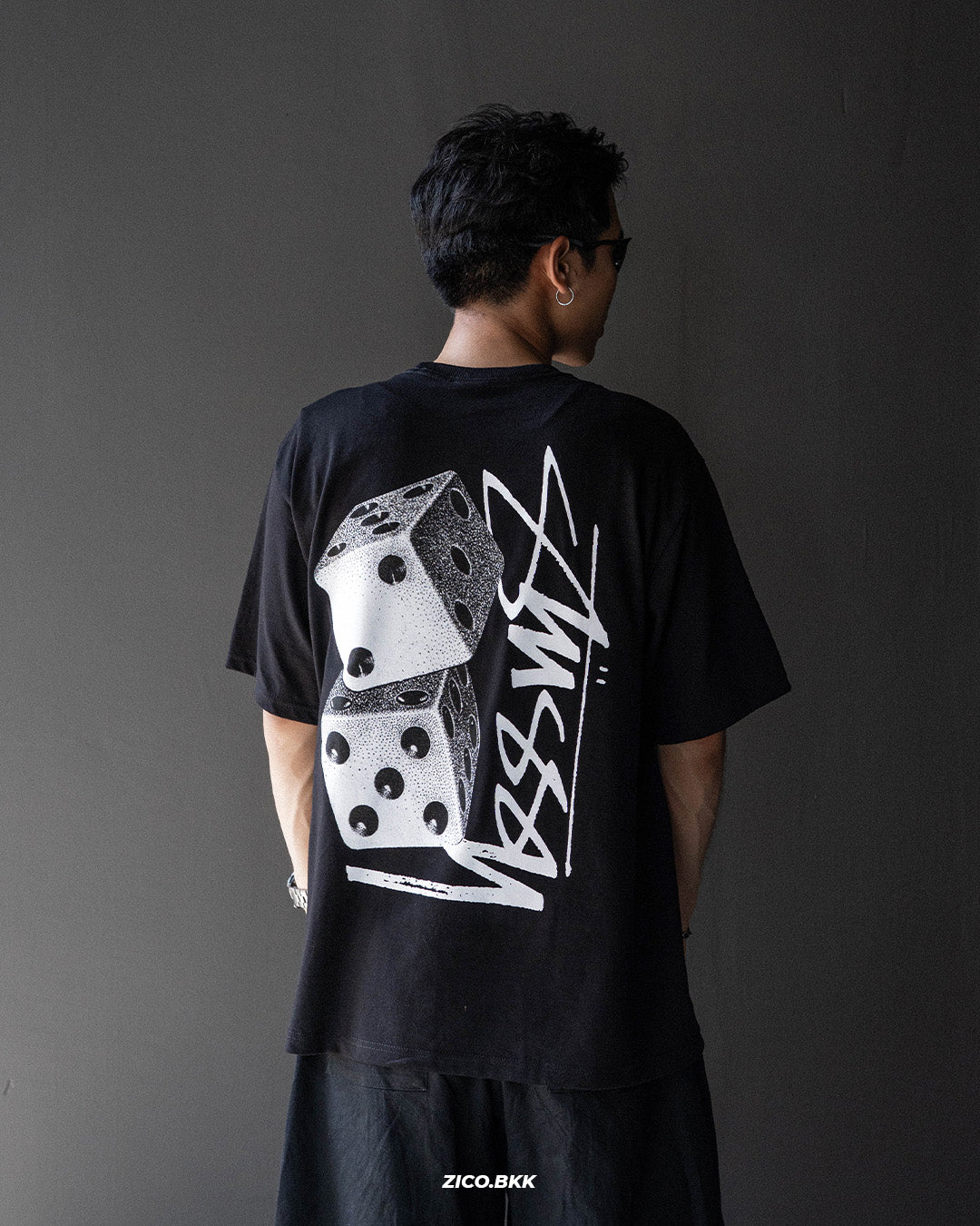 Stussy Tall Dice Tee (Black/White)