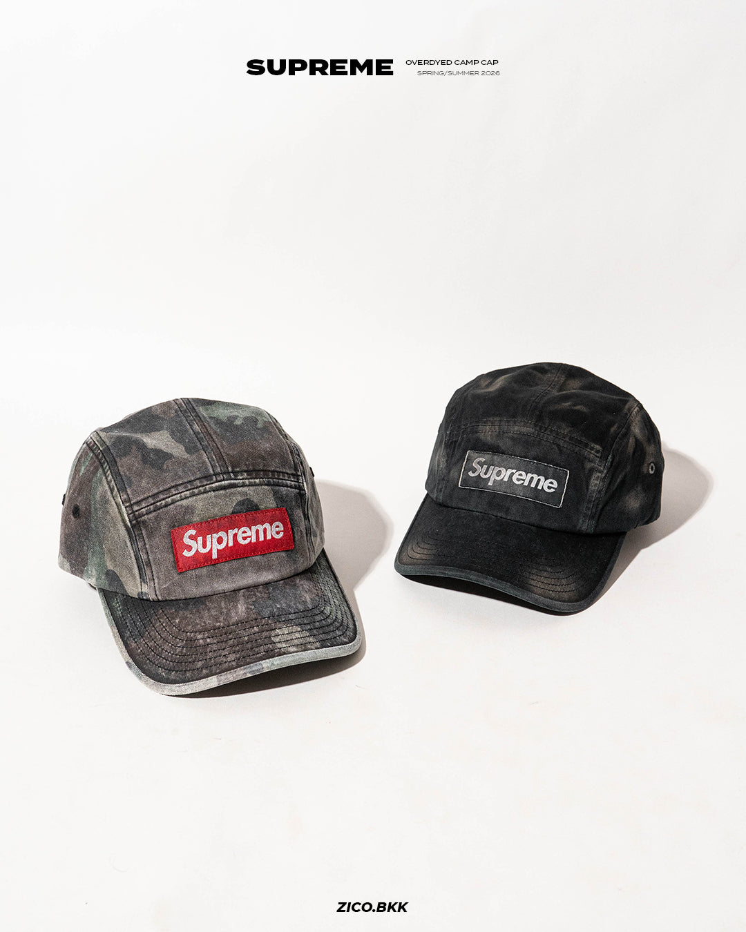 Supreme Overdyed Camp Cap (SS26) - Supreme Cap | ZICO.BKK