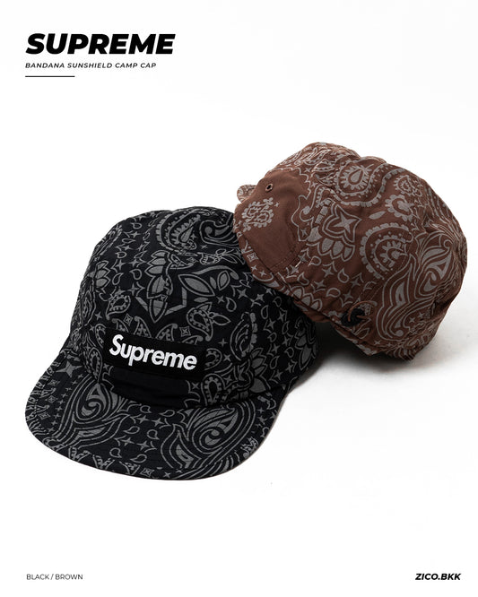 Supreme Reflective Bandana Sunshield Camp Cap (SS26)