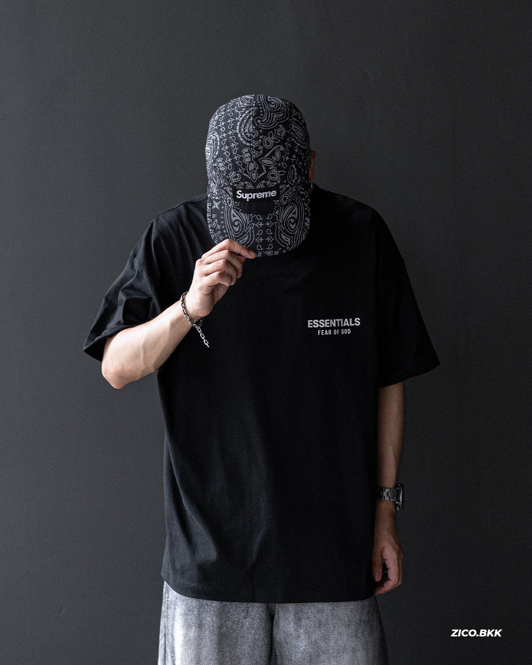 Supreme Reflective Bandana Sunshield Camp Cap (SS26)