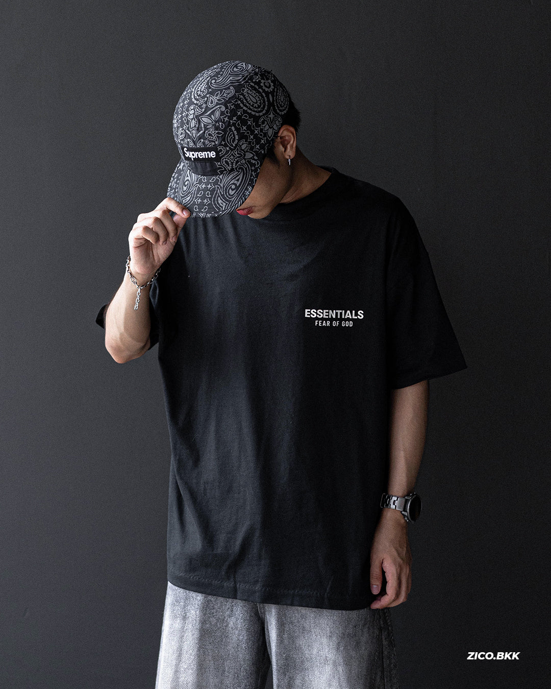 Supreme Reflective Bandana Sunshield Camp Cap (SS26)