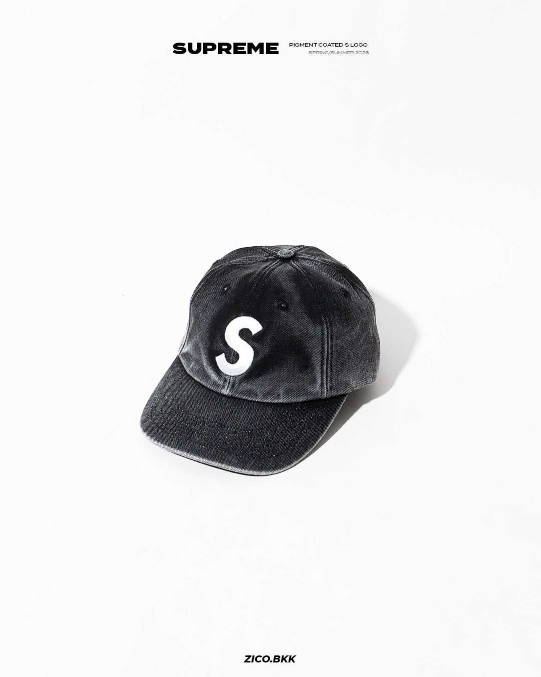 Supreme Pigment Coated S Logo Cap (SS26)